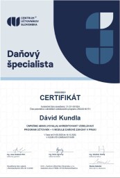Certifikat danovy specialista